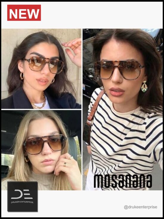 Oversized Aviator Sunglasses with Polarized Lens main image 7